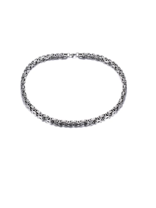 steel 8.0mm*61cm {NC-013} Titanium Steel Irregular Vintage Necklace